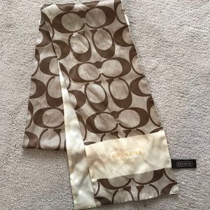 Authentic Coach Silk signature scarf